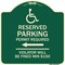Signmission Modern Isa Connecticut Reserved Parking Permit Required Violators Fin Alum, 18" x 18", G-1818-23873 A-DES-G-1818-23873 - alternate 1
